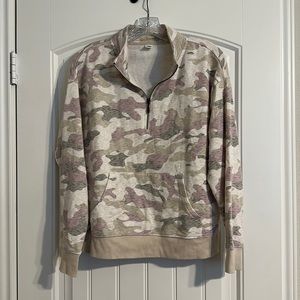 Old Navy Camouflage Quarter Zip Sweatshirt